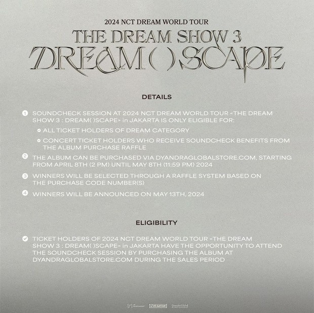 Benfit tiket konser NCT Dream di Jakarta/ Foto: instagram.com/dyandraglobal Benfit tiket konser NCT Dream di Jakarta/ Foto: instagram.com/dyandraglobal