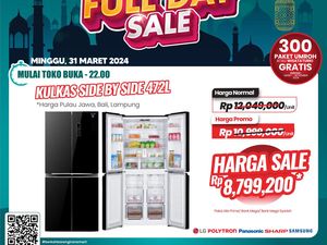 Banjir Promo Transmart Full Day Sale, Beli Kulkas Diskon hingga Rp 3,4 Juta!