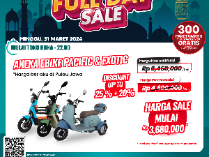 Cocok Buat Lebaran, Ada Diskon Sepeda Listrik di Transmart Full Day Sale Cocok Buat Lebaran, Ada Diskon Sepeda Listrik di Transmart Full Day Sale