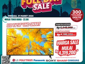 TV LED 50 UHD di Transmart Full Day Sale Hari Ini Diskon Rp 1,7 Juta TV LED 50 UHD di Transmart Full Day Sale Hari Ini Diskon Rp 1,7 Juta