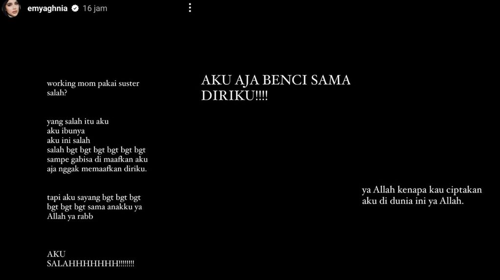 Instagram stories Aghnia Punjabi