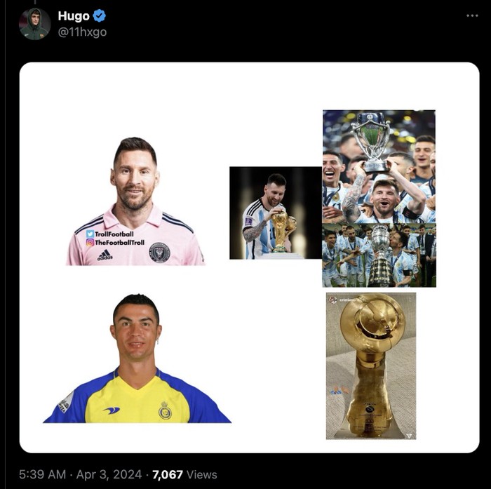 Meme Ronaldo vs Messi