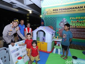 Polsek Mampang Dirikan Pospam Mudik Kungfu Panda yang Ramah Anak