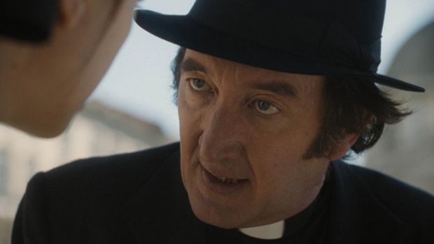 Film The First Omen (2024) Ralph Ineson as Father Brennan in 20th Century Studios' THE FIRST OMEN. Photo courtesy of 20th Century Studios. © 2024 20th Century Studios. All Rights Reserved.