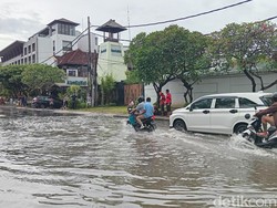 Hujan Semalam Bikin Kuta Banjir, Giri Prasta: Genangan Itu Bukan Banjir