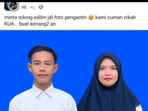 Hanya Nikah di KUA, Suhu Edit di FB Turun Tangan Bikin Foto Wedding Hanya Nikah di KUA, Suhu Edit di FB Turun Tangan Bikin Foto Wedding