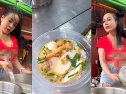 Aksi Penjual Bihun Babi Seksi yang Gesit Layani Pelanggan