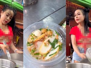 Aksi Penjual Bihun Babi Seksi yang Gesit Layani Pelanggan Aksi Penjual Bihun Babi Seksi yang Gesit Layani Pelanggan