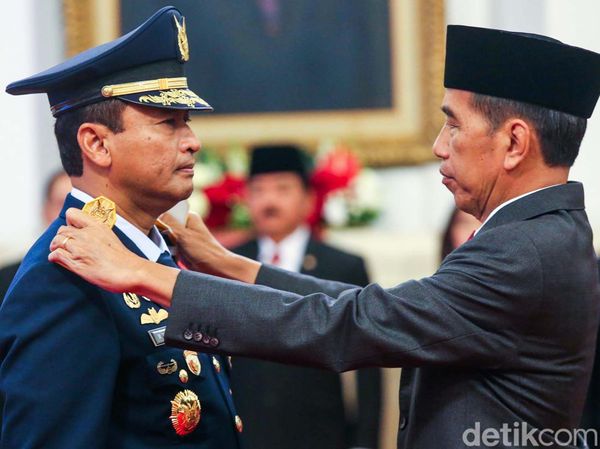 Potret Jokowi Lantik Marsdya Tonny Harjono Jadi KSAU