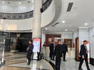 Jelang 4 Menteri Jadi Saksi, Begini Suasana di MK Jelang 4 Menteri Jadi Saksi, Begini Suasana di MK