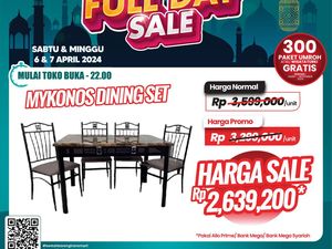 Berkah Lebaran, Beli Meja Makan di Transmart Full Day Sale Diskon Hampir Sejuta!