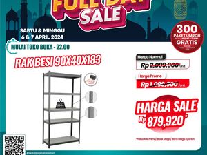 Transmart Full Day Sale Edisi Lebaran, Rak Besi Diskon hingga Rp 1,2 Juta!