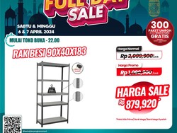 Transmart Full Day Sale Edisi Lebaran, Rak Besi Diskon hingga Rp 1,2 Juta!