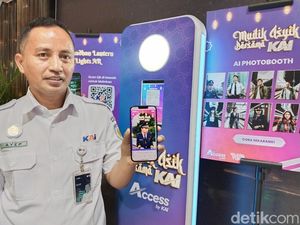 Lewat AI Photobooth di Stasiun Bandung, Semua Bisa Jadi Masinis KAI