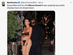 Gaya Kontroversial Bianca Censori, Hanya Pakai Bra & Celana Renda Transparan