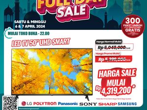 TV LED 50 UHD di Transmart Full Day Sale Hari Ini Diskon Rp 1,7 Juta TV LED 50 UHD di Transmart Full Day Sale Hari Ini Diskon Rp 1,7 Juta