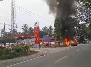 Mobil di Luwu Utara Terbakar Usai Isi BBM di SPBU Bone-bone, Dipicu Korek Api