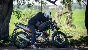 Potret Pemudik Motor Tertidur di Tepi Jalur Pantura