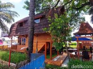 Unik! Ada Posko Mudik Bentuk Leuit di Rest Area Tol Japek