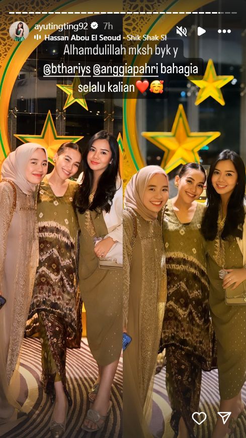 Ayu Ting Ting bersama dua calon iparnya.