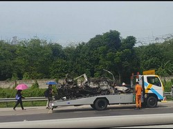 Kondisi Terkini Lokasi Kecelakaan di Km 58 Tol Japek, Mobil Sudah Dievakuasi