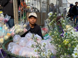 Penjual Bunga Musiman Raup Cuan Jelang Lebaran