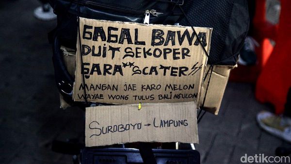 Potret Curhatan Pemudik Motor di Barang Bawaan