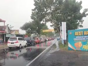 Situasi Arus Mudik di Jalur Malangbong-Limbangan Garut