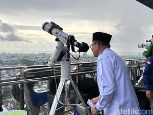 Posisi Hilal di Makassar Sulsel 5 Derajat Sore Ini