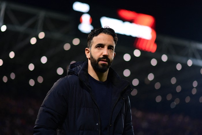 Soccer Football - Europa League - Round of 16 - Second Leg - Atalanta v Sporting CP - Stadio Atleti Azzurri, Bergamo, Italy - March 14, 2024 Sporting CP coach Ruben Amorim REUTERS/Daniele Mascolo