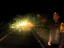 Jalan Poros Tana Toraja-Toraja Utara Terputus Tertutup Longsor