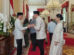 AHY Hadiri Open House Jokowi di Istana, Didampingi Annisa Pohan AHY Hadiri Open House Jokowi di Istana, Didampingi Annisa Pohan