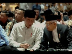 Momen Jokowi-Maruf Amin Salat Idulfitri di Masjid Istiqlal Jakarta