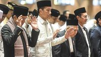 Potret Jokowi-Maruf Amin Salat Id di Masjid Istiqlal