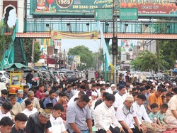 Seluruh Pelaksanaan Salat Id Lebaran di Medan Berjalan Lancar
