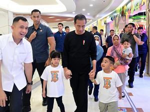 Momen Jokowi Ajak Sedah Mirah-Nahyan-Saud ke Mal, Disambut Antusias Warga