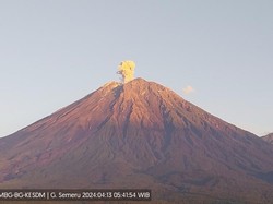 Gunung Semeru 2 Kali Erupsi Pagi Ini, Tinggi Letusan Sejauh 600 Meter