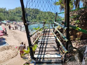Jembatan Pantai Siung Gunungkidul Ditutup Buntut Wisatawan Jatuh