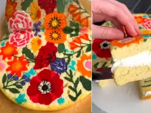 Kue Ini Viral Berkat Motifnya yang Terlalu Cantik, Bikin Sayang Dimakan! Kue Ini Viral Berkat Motifnya yang Terlalu Cantik, Bikin Sayang Dimakan!