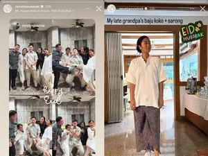 Gaya Chef Renatta saat Momen Lebaran: Pakai Busana Milik Kakek