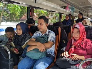 Ratusan Pemudik Pilih Angkutan Gratis Saat Gelombang Arus Balik Lebaran