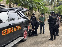 Tim Gegana Polda Sulsel Ledakkan Granat Nanas Aktif Temuan Warga di Bone