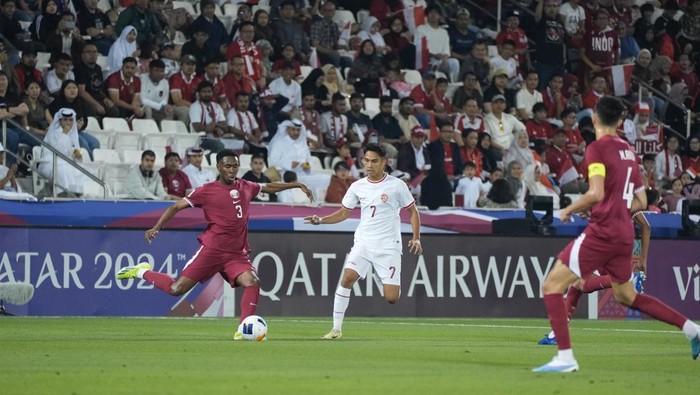 Piala Asia U-23: Qatar Unggul Atas Indonesia di Babak Pertama Indonesia tertinggal 0-1 dari Qatar di babak pertama laga penyisihan Grup A Piala Asia U-23 2024. Penalti Khaled Ali jelang turun minum menjadi pembeda kedua tim, Senin (15/4/2024).