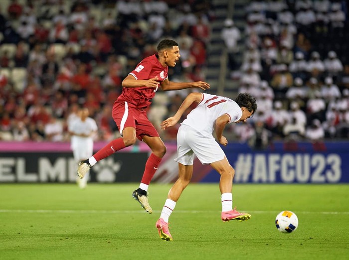 Indonesia menghadapi Qatar di partai penyisihan Grup A Piala Asia U-23 2024. Bermain di Stadion Jassim Bin Hamad, Senin (15/4), Indonesia tumbang 2-0.