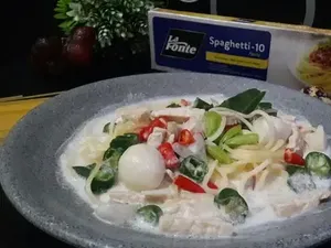 Kreasi Lodeh Spaghetti Viral, Disebut Bisa Bikin Orang Italia Marah