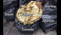 Cole Palmer kembali bersinar untuk Chelsea. Dalam meme ini, ia dianggap sebagai sampah emas di kerumunan sampah lain. Foto: dok. Internet/X (Twitter)