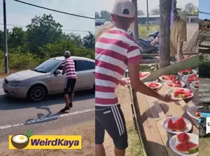 Viral Penjual Semangka Bagikan Dagangannya untuk Pemudik yang Kena Macet Viral Penjual Semangka Bagikan Dagangannya untuk Pemudik yang Kena Macet