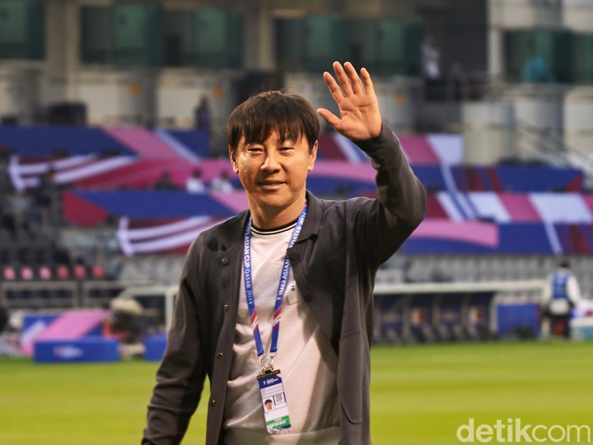 Pelatih Shin Tae-yong (Foto: Jalu Pamuncar/detikSport)
