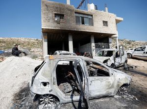 Sisa-sisa Serangan Brutal Pemukim Israel di Tepi Barat