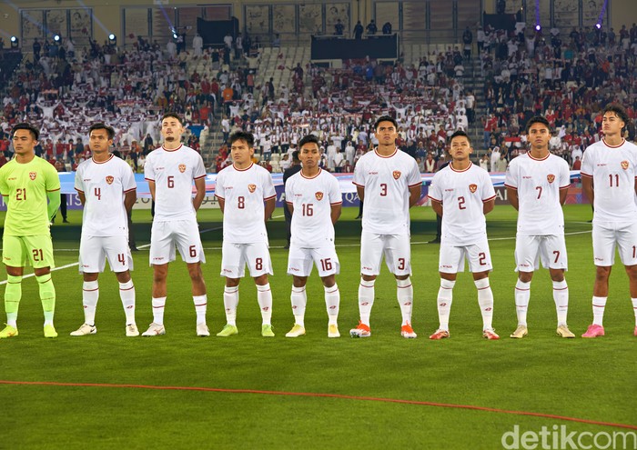 Timnas Indonesia U-23 saat melawan Qatar di Piala Asia U-23 2024